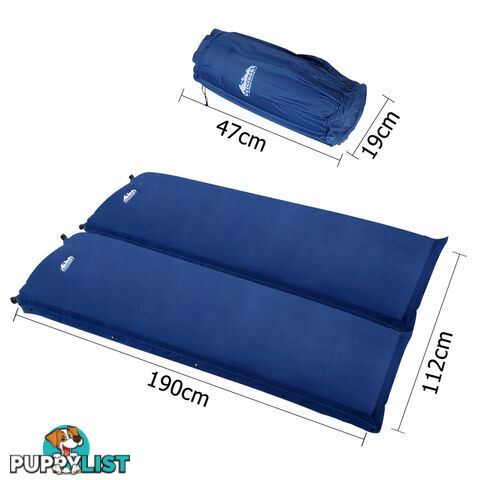 Double Self Inflating Sleeping Mats 10cm Blow Up Mattress Camping Hiking Air Bed