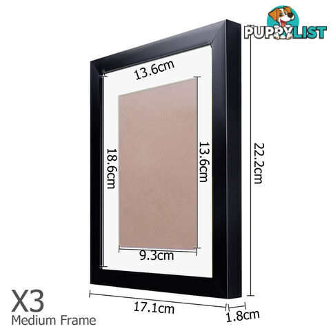 11 Piece Picture Frames Set Multi Wall Photo Home Decor Art Black Gift Present