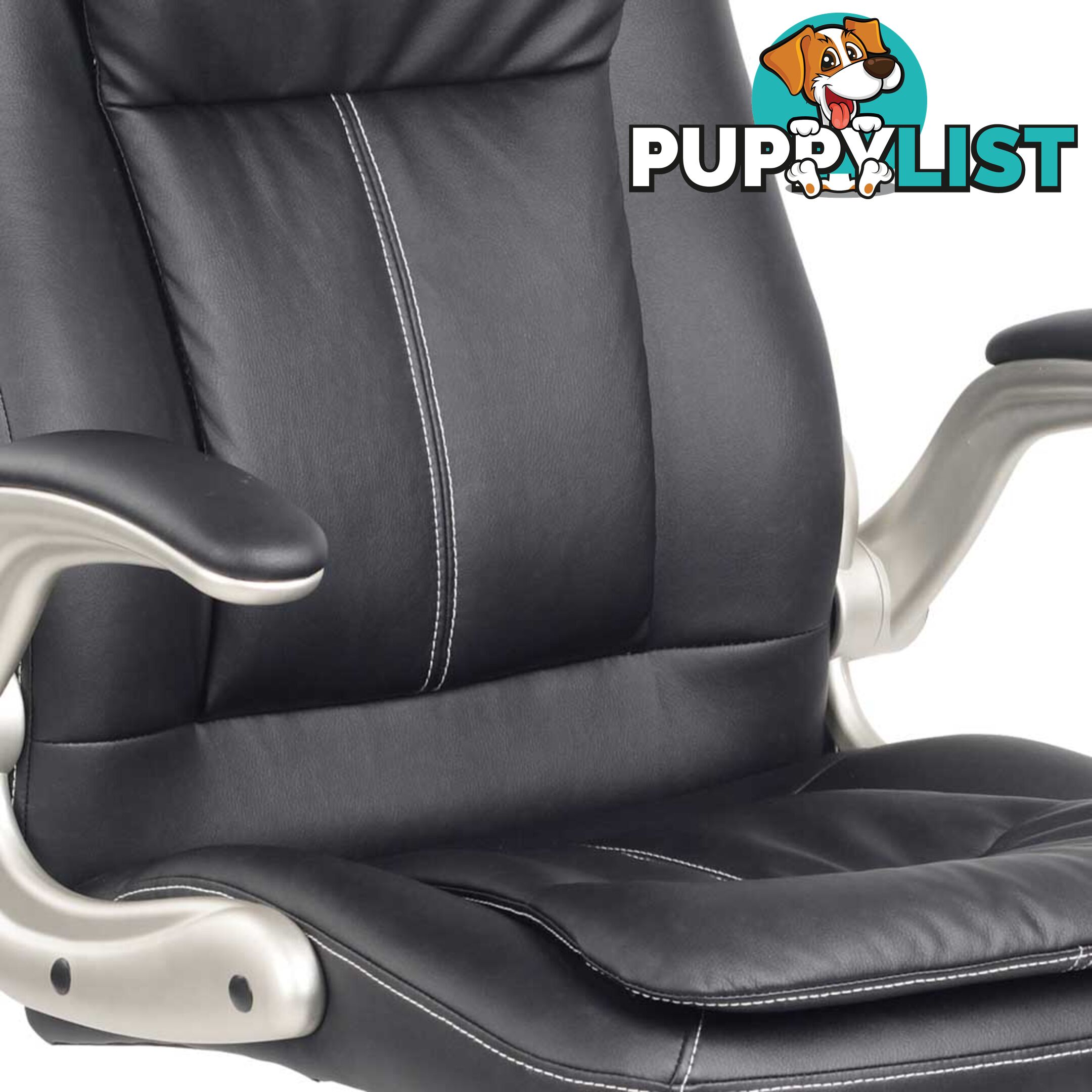 Executive PU Faux Leather Computer Chair Ergonomic Office Furniture Black