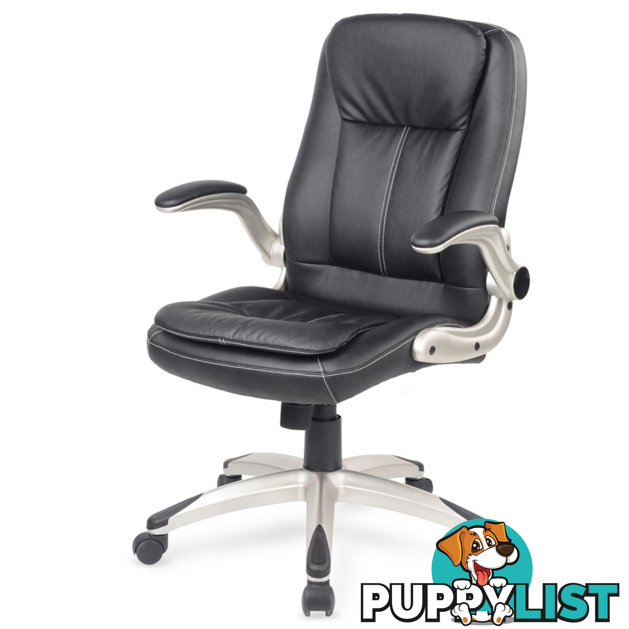 Executive PU Faux Leather Computer Chair Ergonomic Office Furniture Black