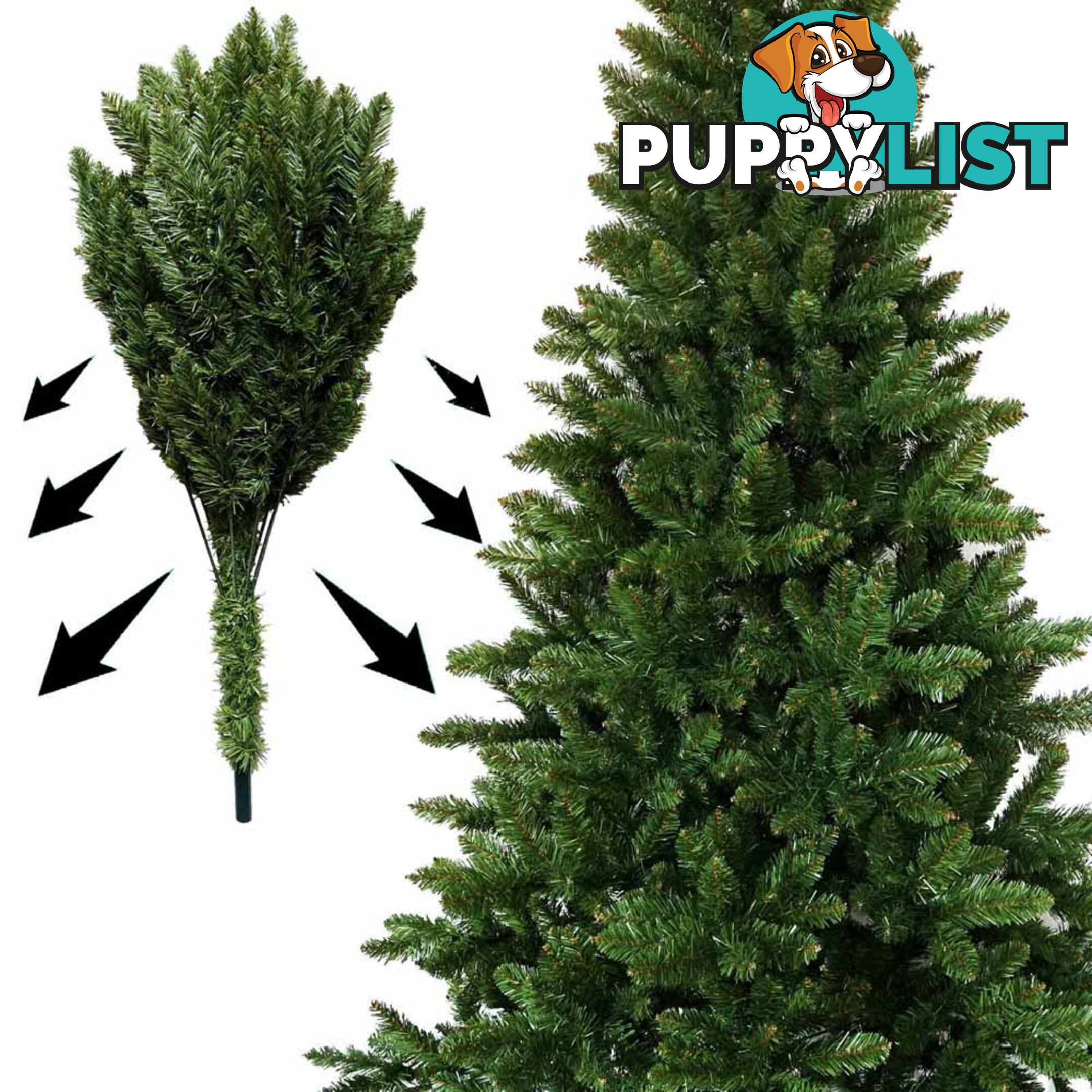 7FT Christmas Tree 210cm 850 Tips Full Body Xmas Tree Home Decorate Green