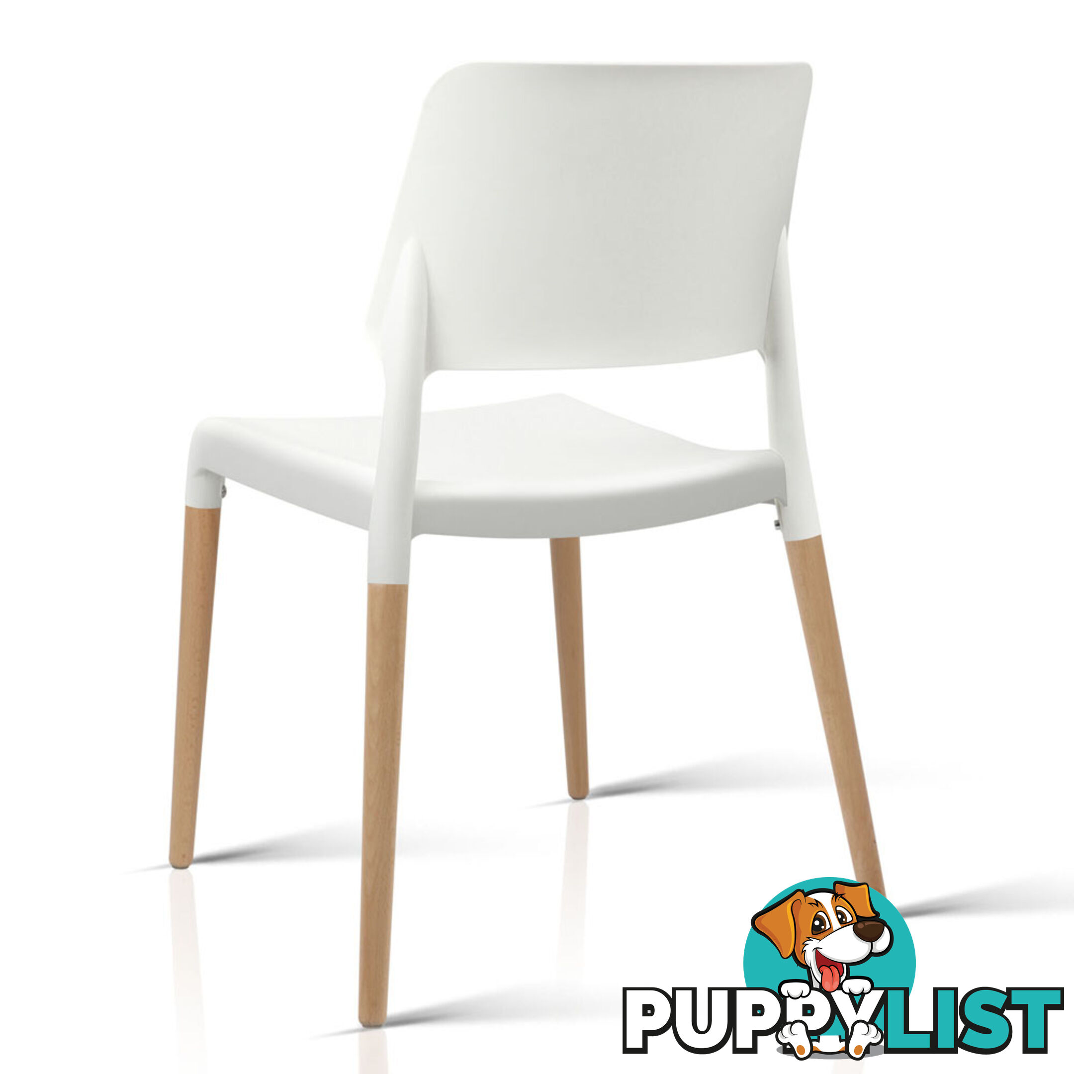 4xStackable Belloch Replica Dining Chair Kitchen Restaurant Cafe Bar Stool White