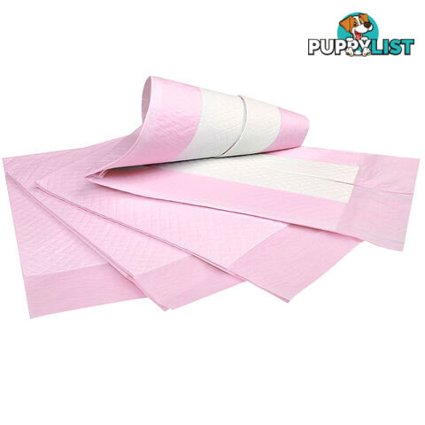 200 Puppy Toilet Pads Super Absorbent Pet Cat Dog Pee Potty Training Pad Pink