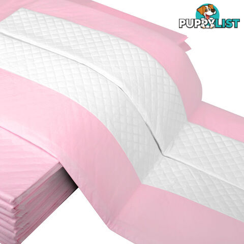 200 Puppy Toilet Pads Super Absorbent Pet Cat Dog Pee Potty Training Pad Pink