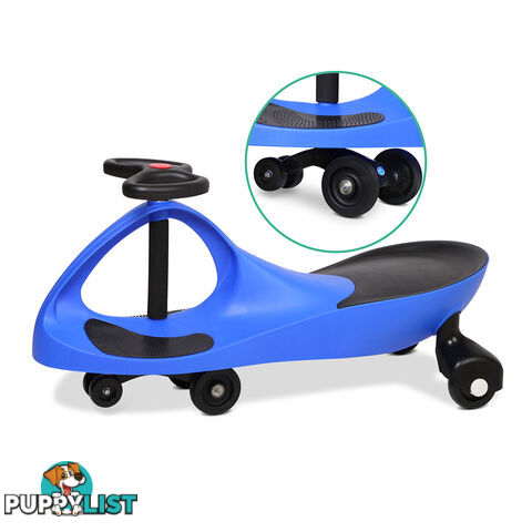 Swing Car Kids Ride On Toy Pedal Free Swivel Slider Safe Speed Wiggle Scooter BU