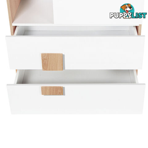 Buffet Sideboard Storage Table Cabinet w/ 2 Drawer White