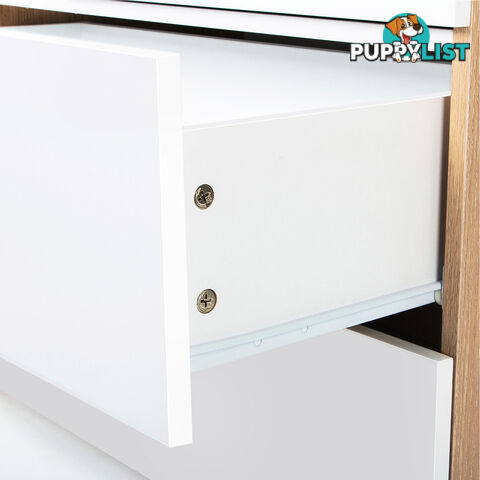 Buffet Sideboard Storage Table Cabinet w/ 2 Drawer White