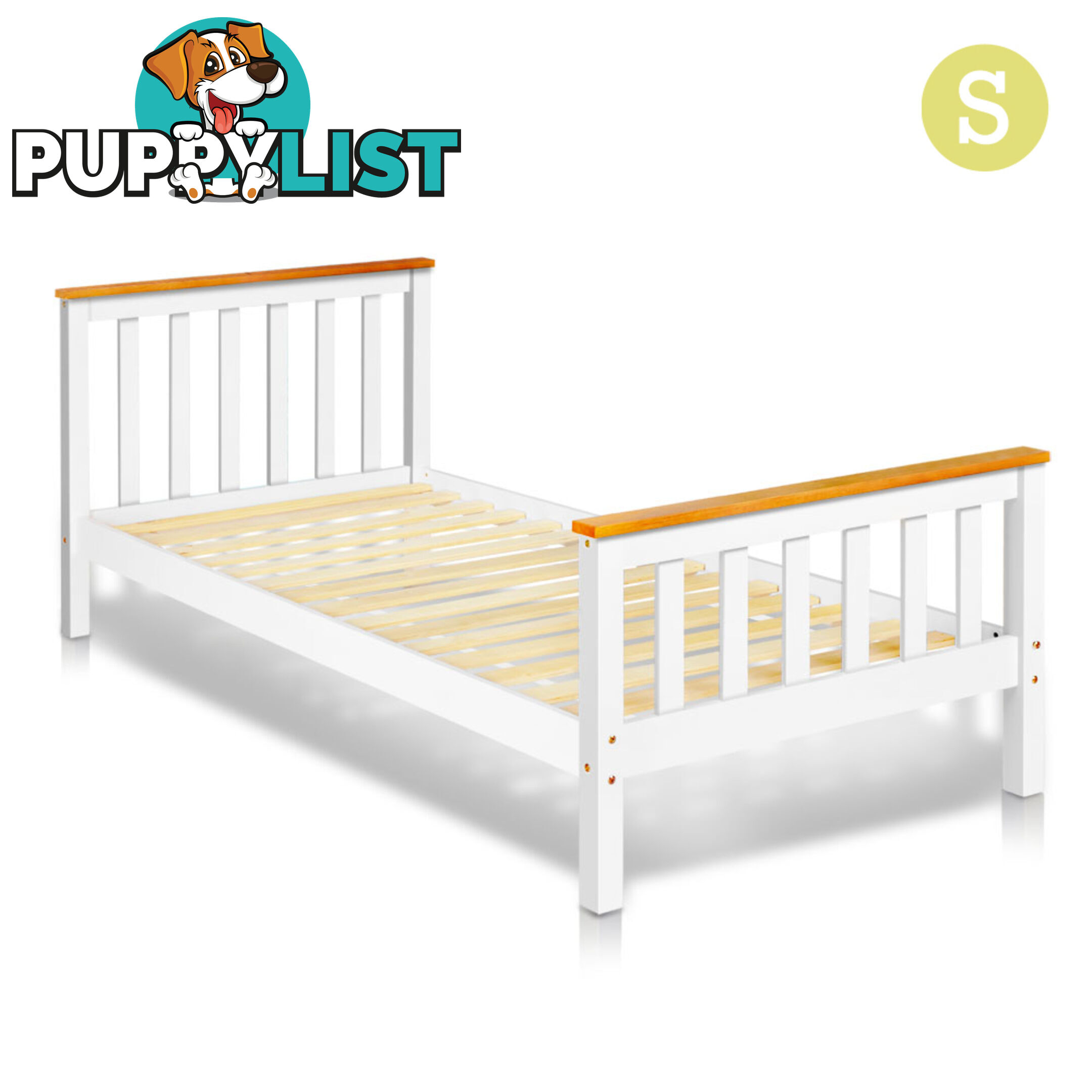 Pine Wood Single Bed Frame