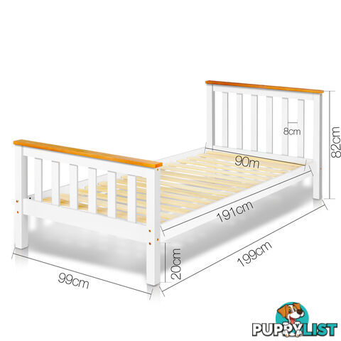 Pine Wood Single Bed Frame