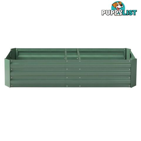 Galvanised Raised Garden Bed 180 x 90cm Green