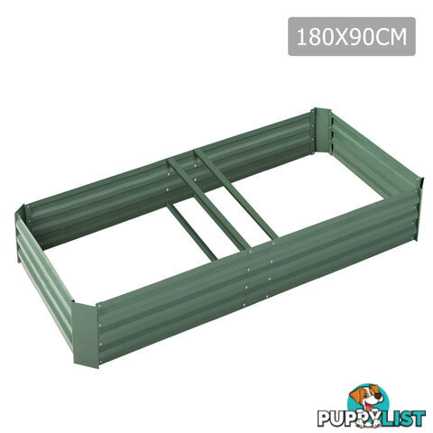 Galvanised Raised Garden Bed 180 x 90cm Green