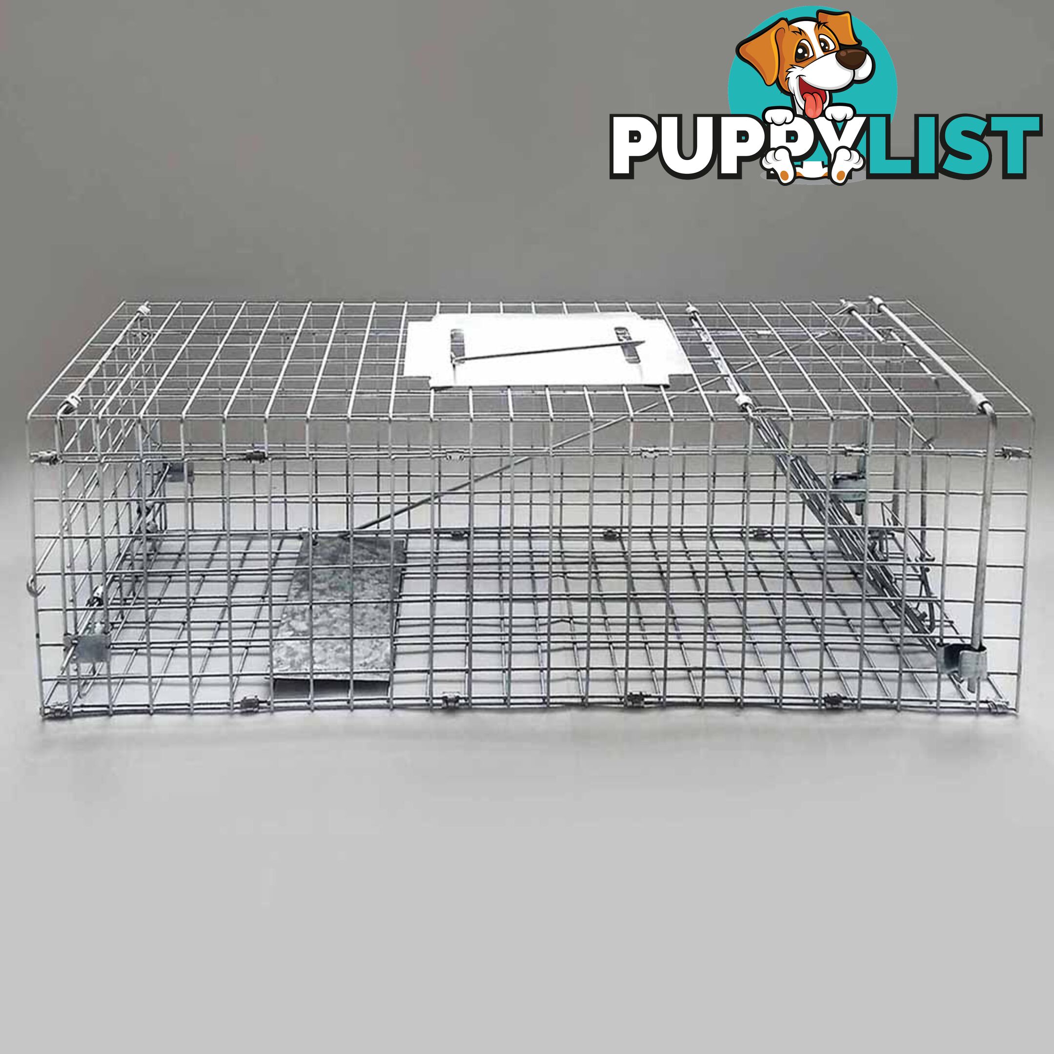 Large Humane Animal Trap Cage Possum Cat Rabbit Fox Koala Hare Catch 66 x 23cm