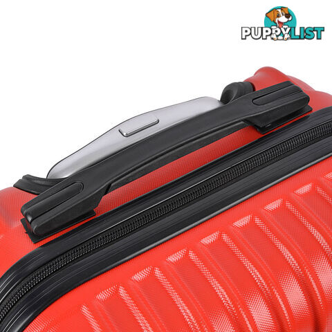 2PCS Luggage Set Hard Shell 4 Wheels Suitcase TSA Lock Travel Carry On Bag Red