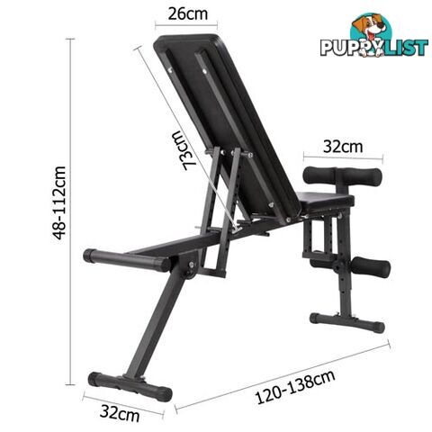 FID Flat Adjustable Bench 150Kg