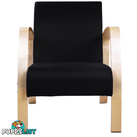 Birch Plywood Fabric Sofa Arm Chair Black