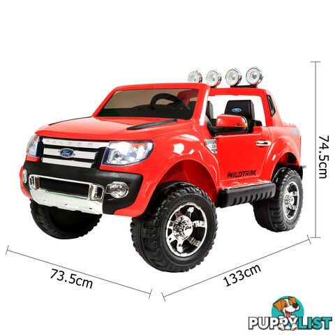 Ford Ranger Kids Ride On Car Licensed Remote Control Children Toy Truck Red