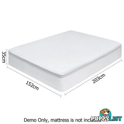 140GSM Terry Cotton Waterproof Mattress Protector Fully Fitted Bed Cover Queen