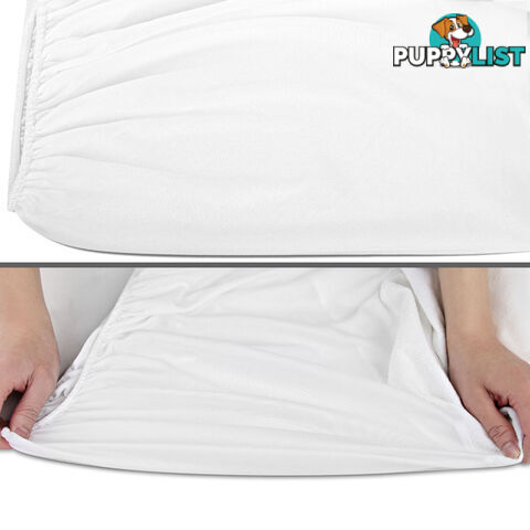 140GSM Terry Cotton Waterproof Mattress Protector Fully Fitted Bed Cover Queen