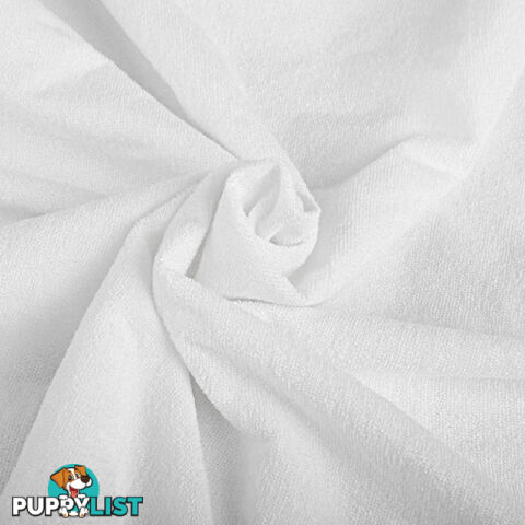 140GSM Terry Cotton Waterproof Mattress Protector Fully Fitted Bed Cover Queen