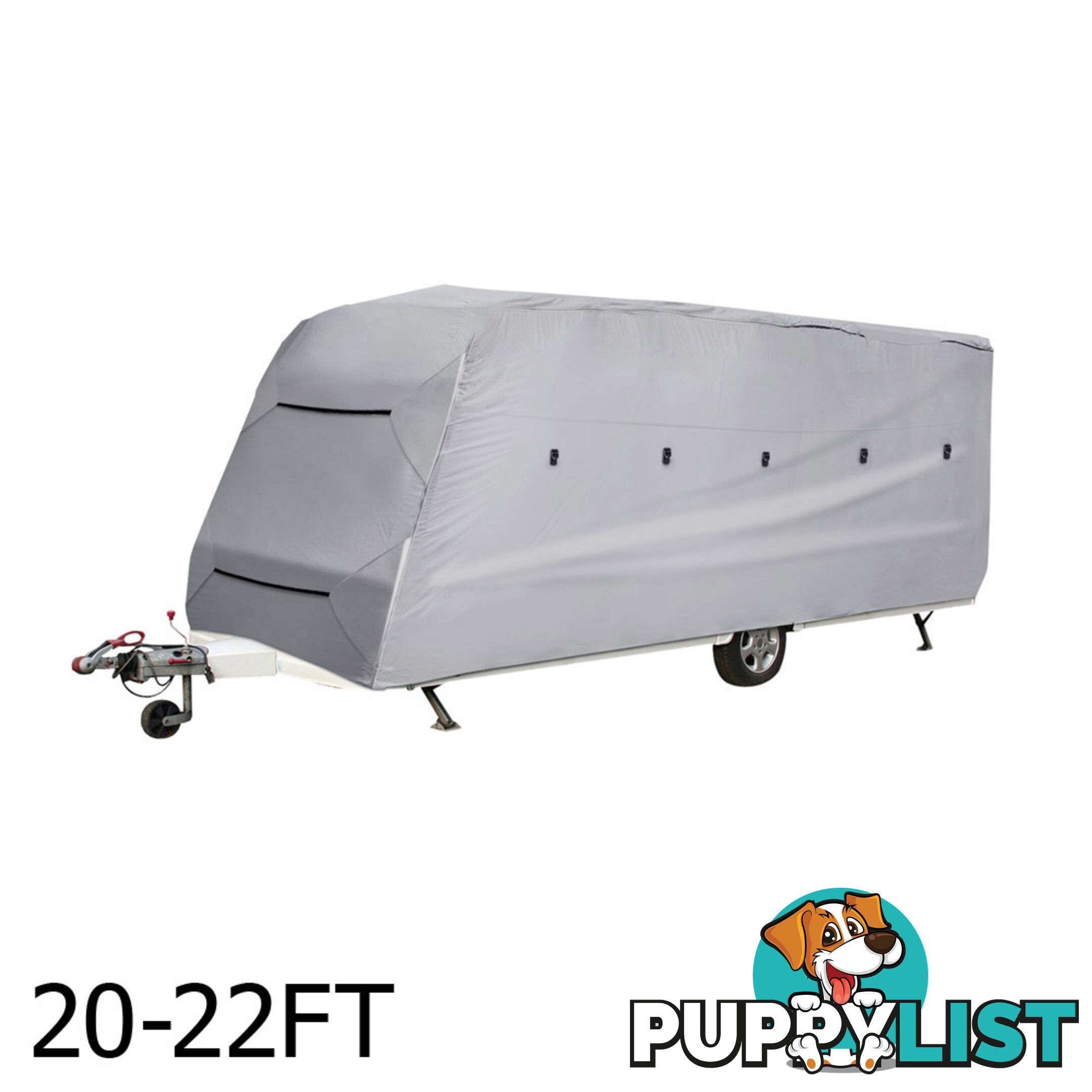 4 Layers Caravan Campervan Cover 20-22FT 4 Sides Open Covers Zips UV Waterproof