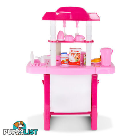 25Piece Kids Play Set Children Mini Kitchen Pretend Little Chef Cooking Toy Pink