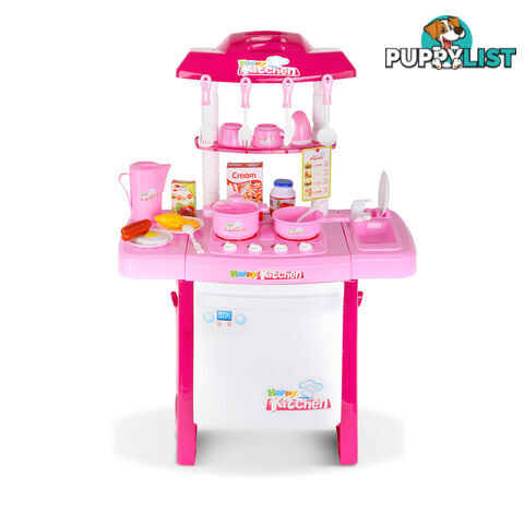 25Piece Kids Play Set Children Mini Kitchen Pretend Little Chef Cooking Toy Pink