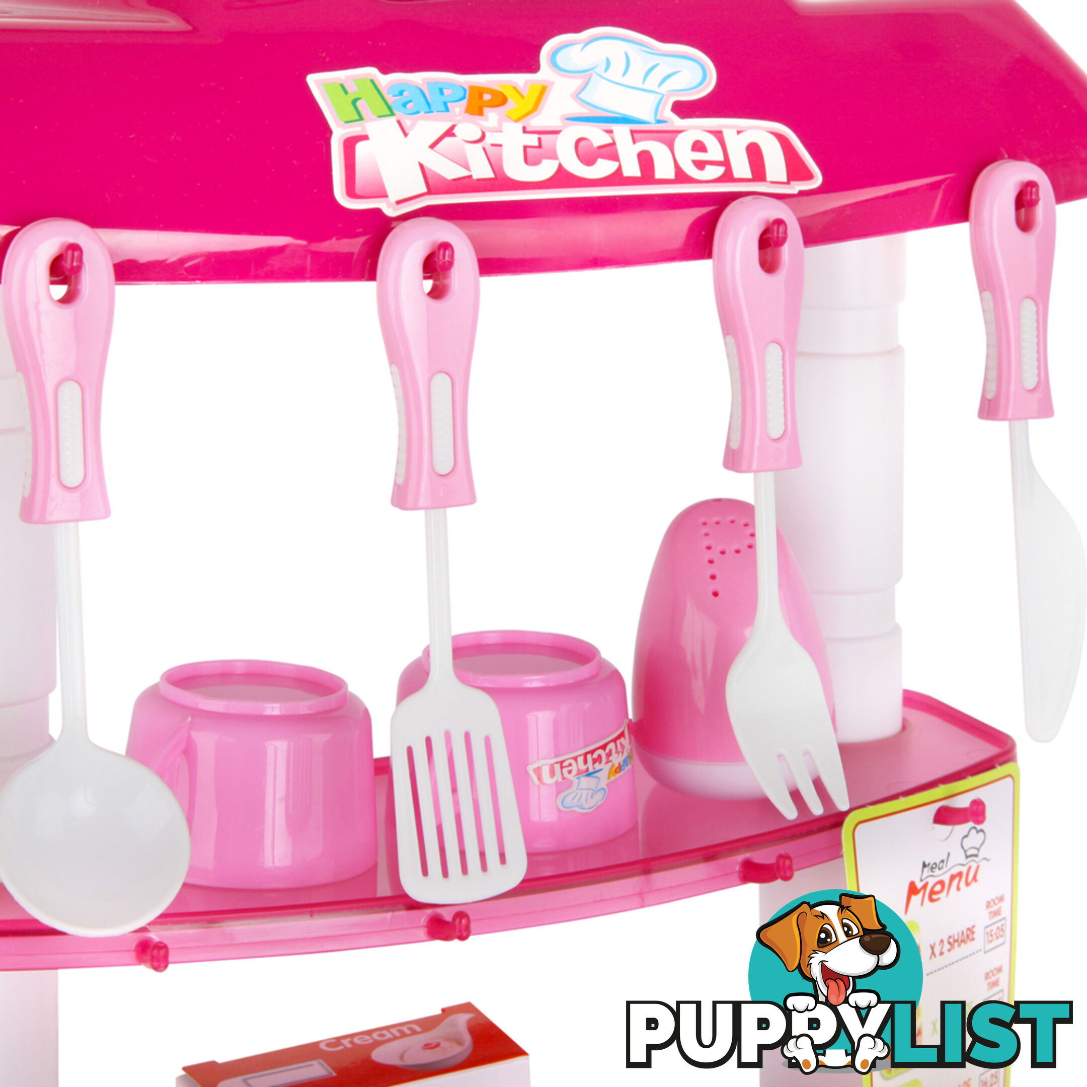 25Piece Kids Play Set Children Mini Kitchen Pretend Little Chef Cooking Toy Pink