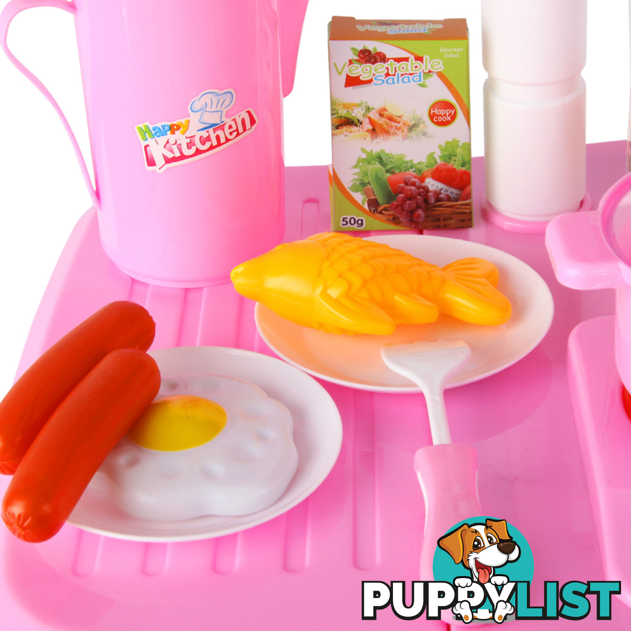 25Piece Kids Play Set Children Mini Kitchen Pretend Little Chef Cooking Toy Pink