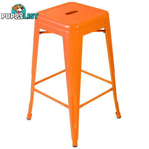 Set of 4 Replica Tolix Kitchen Bar Stool 66cm Orange