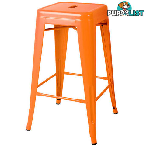 Set of 4 Replica Tolix Kitchen Bar Stool 66cm Orange