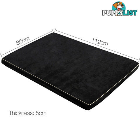 Pet Memory Foam Mattress Dog Bed Extra Large Cat Sleep Pad Mat Anti Skid Black