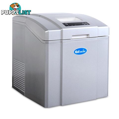 3.2L Ice Cube Maker Machine 20kg Home Commercial Portable Auto Ice Making Silver