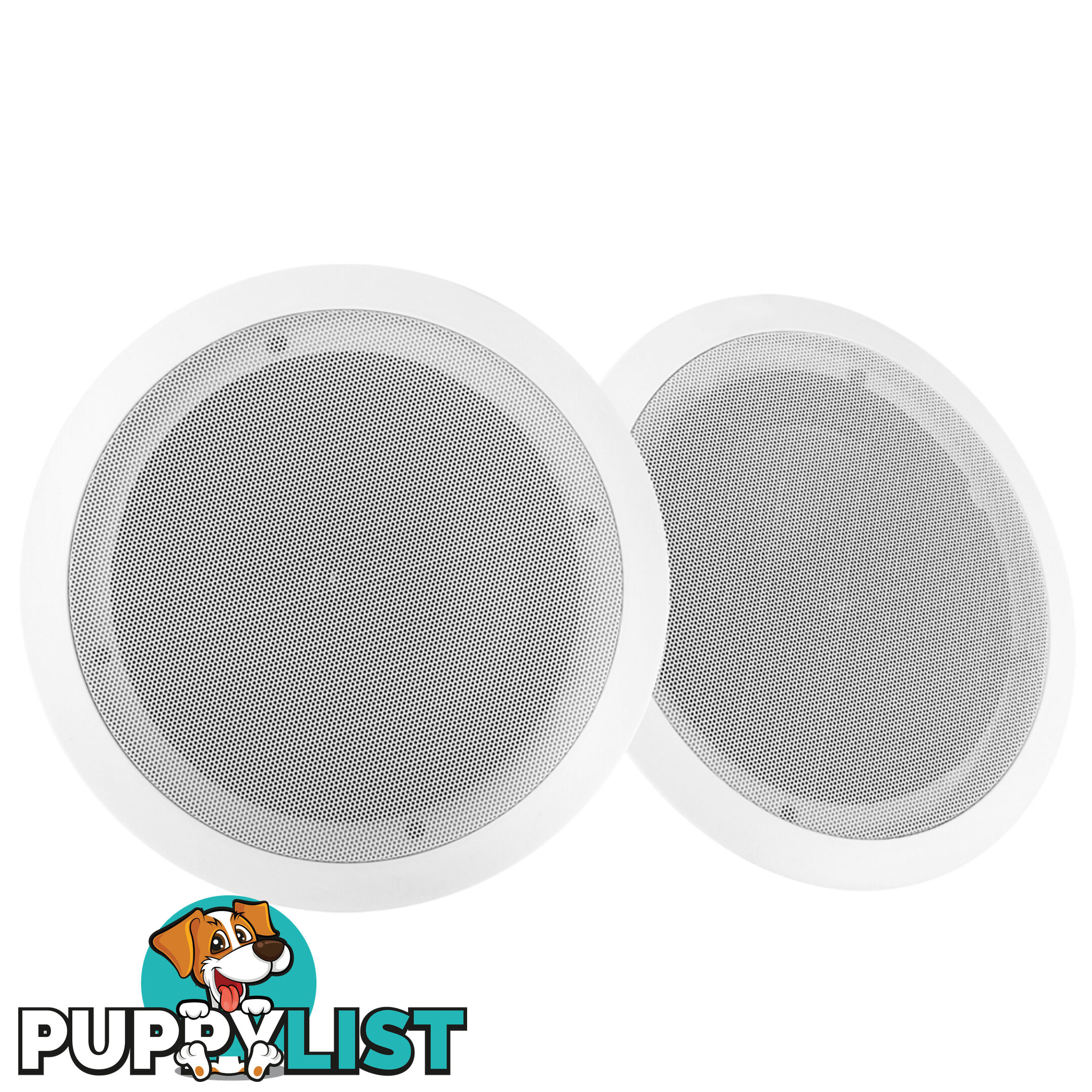 Set of 2 8in Round 2 Way Ceiling Speakers 250W Home Theatre