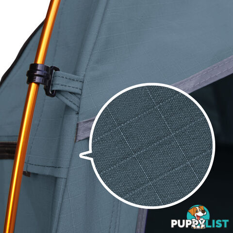 Double Canvas Camping Swag Tent Navy w/ Air Pillow