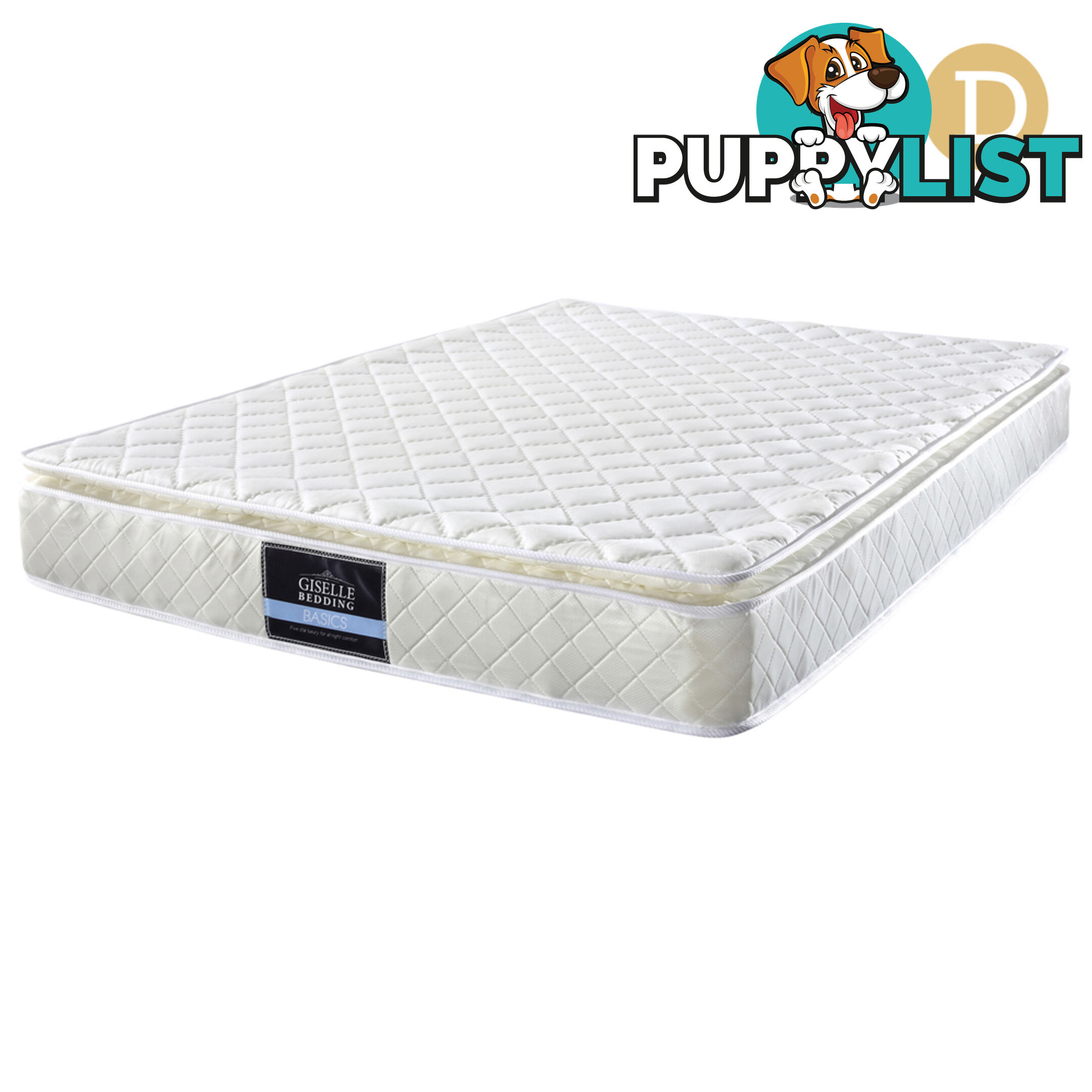 Premium Pillow Top Pocket Spring Mattress High Density Foam 22cm Double Size