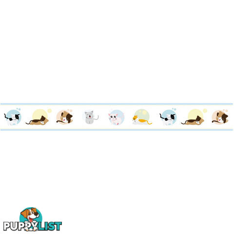 Cute Kittens Wall Border Wall Stickers - Totally Movable