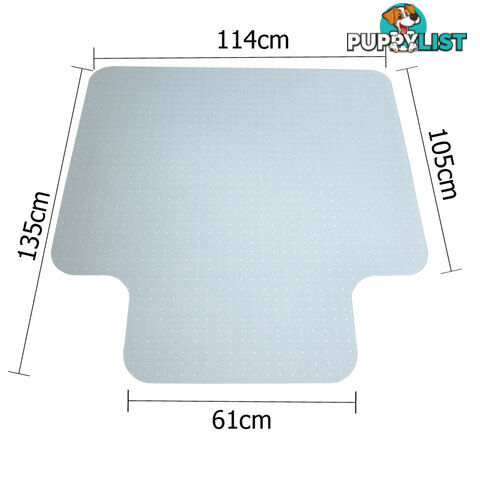 Vinyl Office Computer Work Chair Mat Carpet Floor Protector 1350 x 1140mm