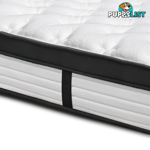 Single Size Euro Top Mattress High Density Foam 5 Zoned Pocket Spring