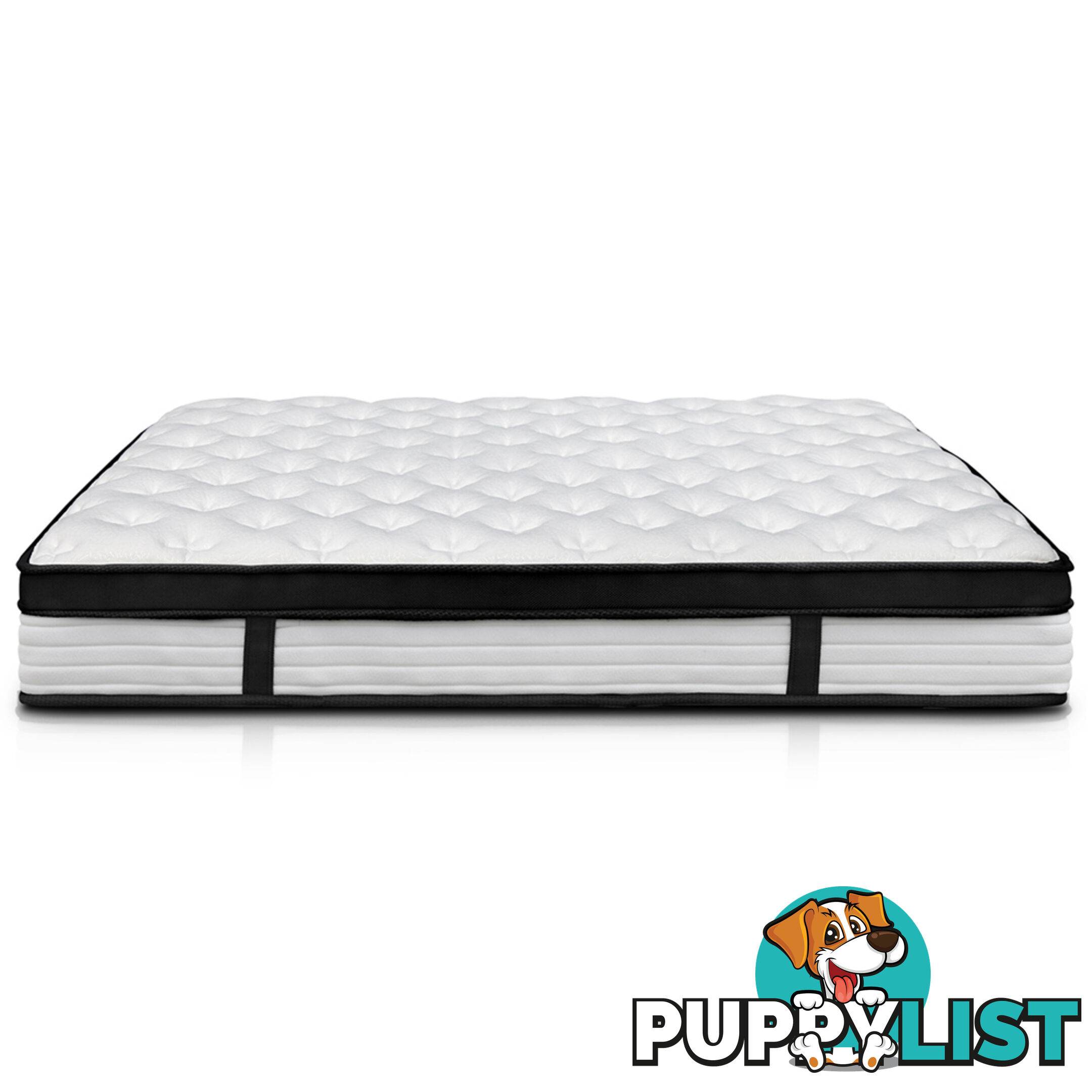 Single Size Euro Top Mattress High Density Foam 5 Zoned Pocket Spring