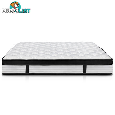 Single Size Euro Top Mattress High Density Foam 5 Zoned Pocket Spring