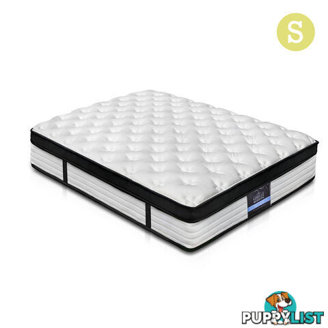 Single Size Euro Top Mattress High Density Foam 5 Zoned Pocket Spring