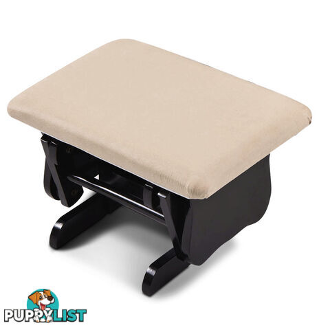 Baby Breast Feeding Rocking Sliding Glider Nursing Chair Ottoman Black Beige