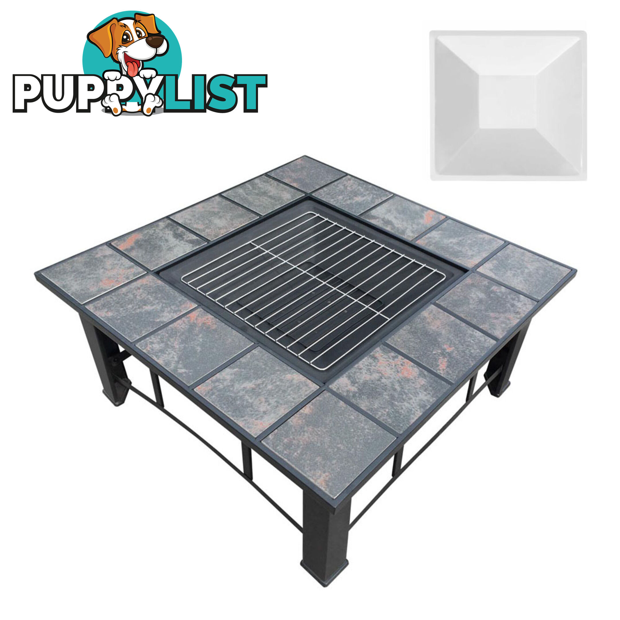 4IN1 Outdoor Camping Fire Pit BBQ Table Patio Grill Fireplace Heater Brazier