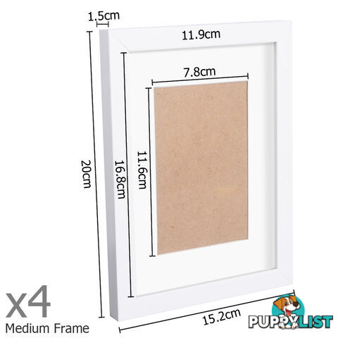 17 Piece Picture Frames Set Multi Wall Photo Home Decor Art White Gift Present