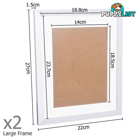 17 Piece Picture Frames Set Multi Wall Photo Home Decor Art White Gift Present