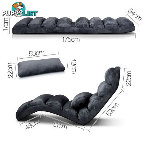 Lounge Sofa Chair - 75 Adjustable Angles _ Charcoal