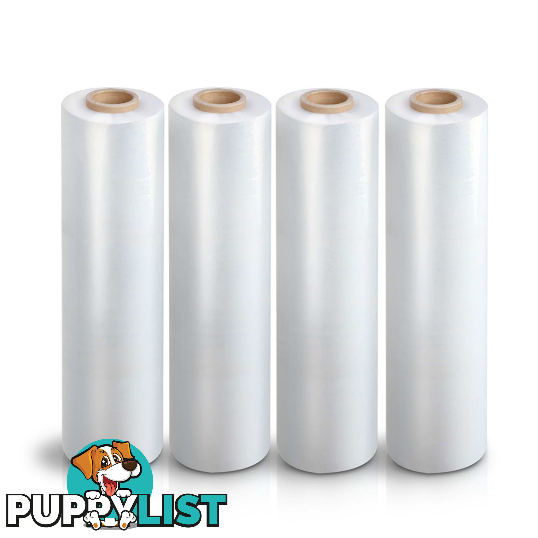 Set of 4 Stretch Film Rolls 500mm x 400M - Clear