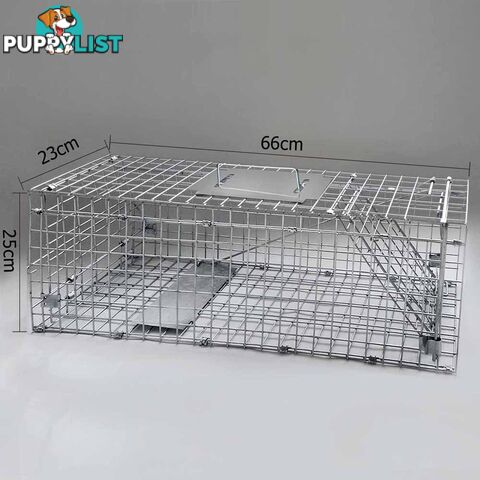 2 Safe Humane Animal Trap Cage Possum Cat Rabbit Fox Koala Hare Bird Live Catch