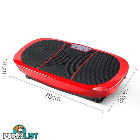 Twin Motor Vibration Plate 1200W Exercise Fitness Weight Loss Power Plate Red