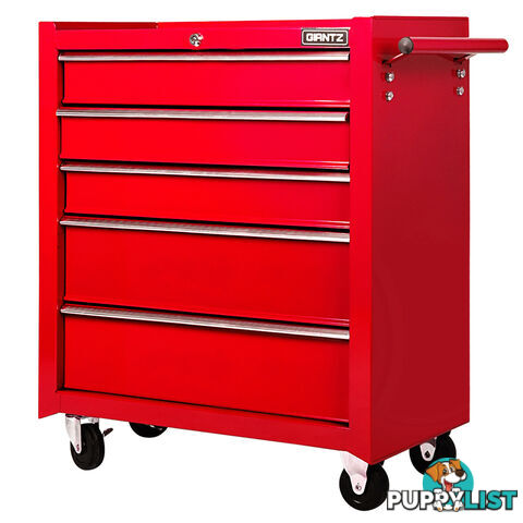 5 Drawers Toolbox Chest Cabinet Tool Box Roller Trolley Red